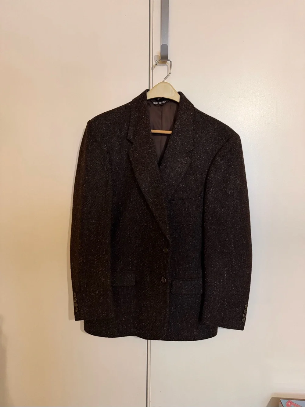 Versatile Men's Brown Tweed Blazer - Giorgio Armani